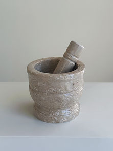 Soft Brown Breccia Mortar & Pestle - XL