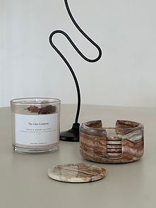 Chestnut Onyx Coaster Set