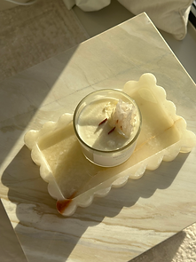 Scallop Tray - White Onyx
