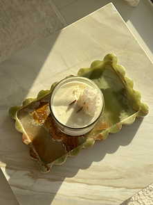 Scallop Tray - Green Onyx